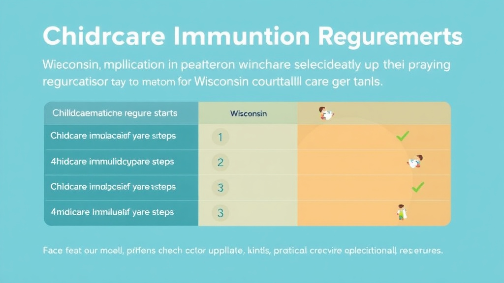 Practical checklist visual for childcare Immunization Requirements in Wisconsin