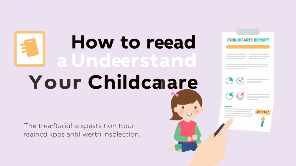 Action-oriented illustration showing how to apply read and Understand Your Childcare Inspection Report