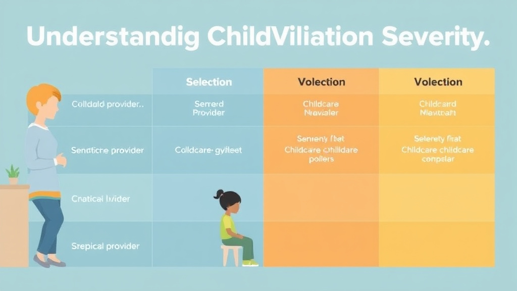 Practical checklist visual for childcare Violation Severity Levels