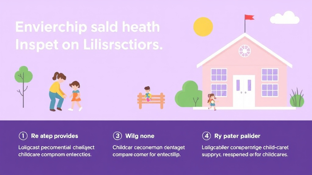 Process flow illustration for putting environmental Health Inspections for Childcare Centers into action