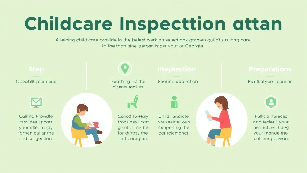 Process flow illustration for putting childcare Inspection Preparation Guide for Georgia into action