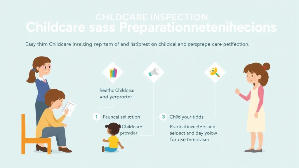 Process flow illustration for putting childcare Inspection Preparation Guide for Iowa into action