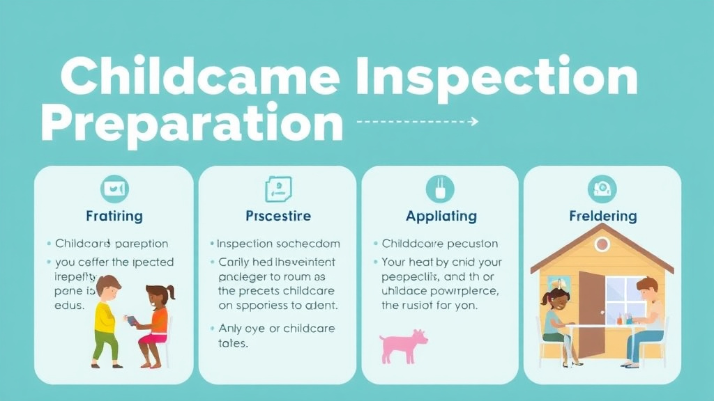 Action-oriented illustration showing how to apply childcare Inspection Preparation Guide for Maine