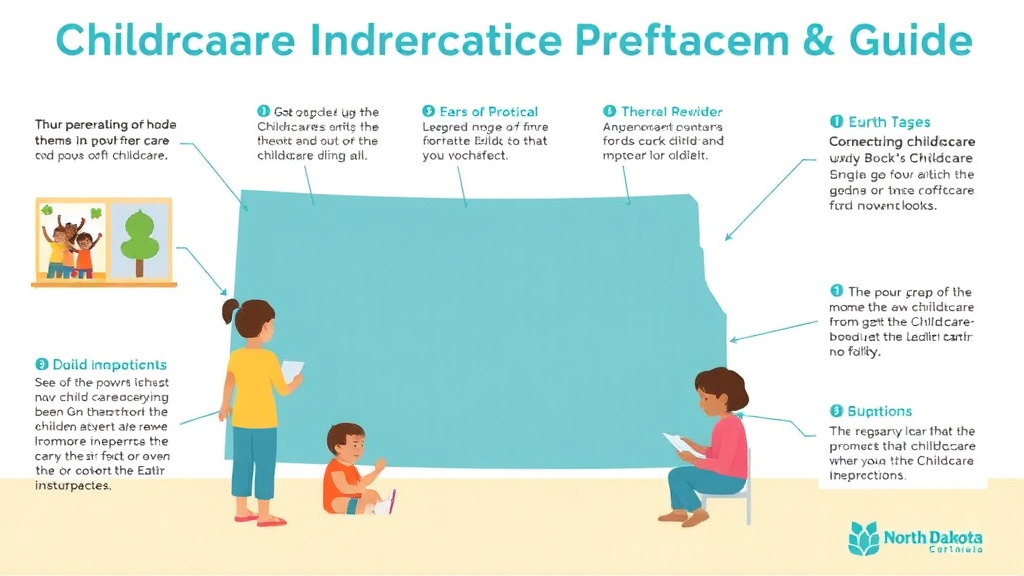 Process flow illustration for putting childcare Inspection Preparation Guide for North Dakota into action
