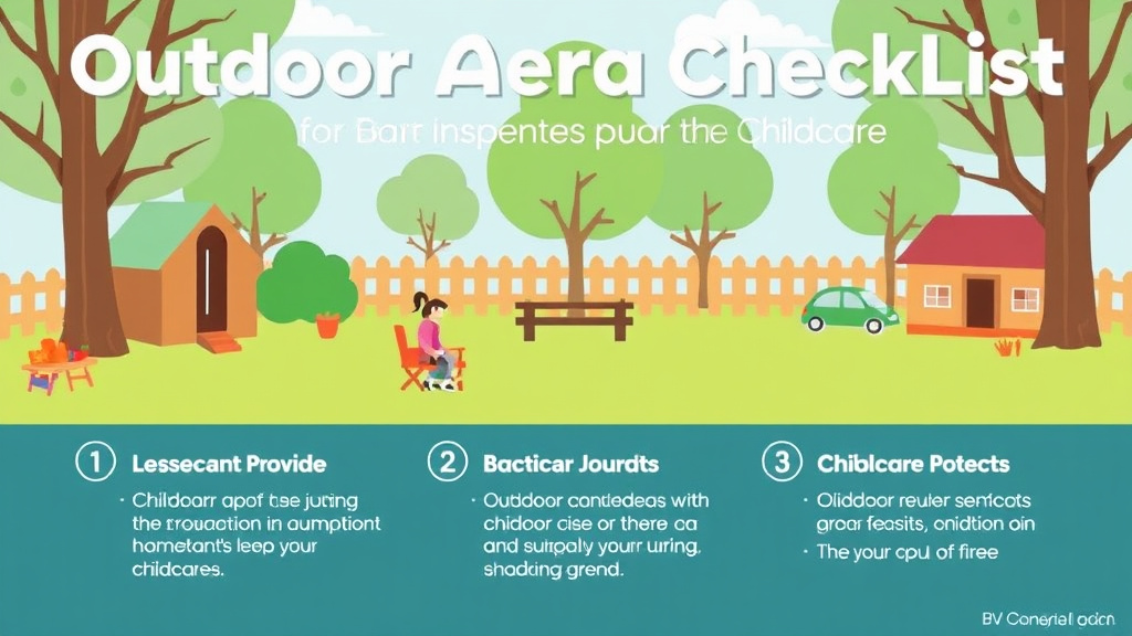 Real-world application diagram for outdoor Area Inspection Checklist for Childcare