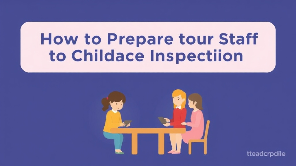 Practical workflow diagram for prepare Your Staff for Childcare Inspections