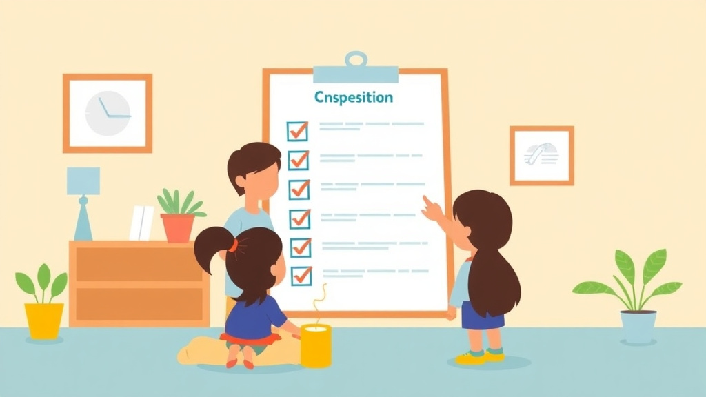 Clear illustration of school-Age Program Inspection Checklist with supporting details