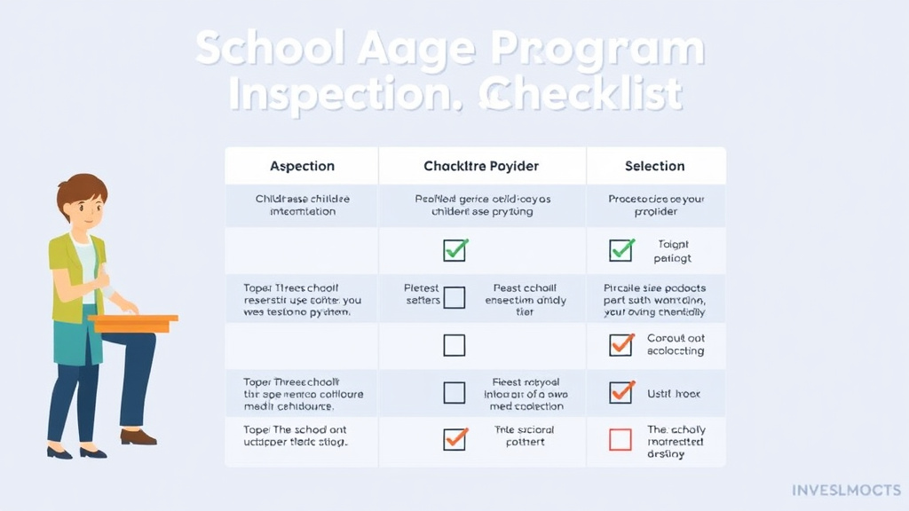 Process flow illustration for putting school-Age Program Inspection Checklist into action