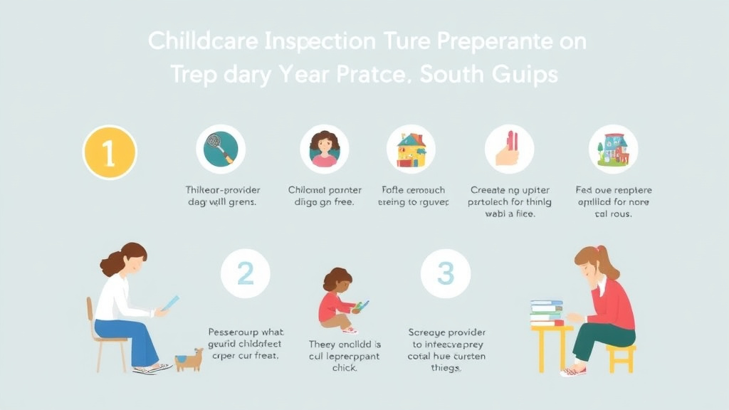 Process flow illustration for putting childcare Inspection Preparation Guide for South Dakota into action