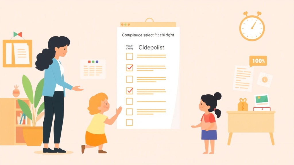 Conceptual diagram showing how staff File Compliance Checklist for Childcare Inspections works in practice