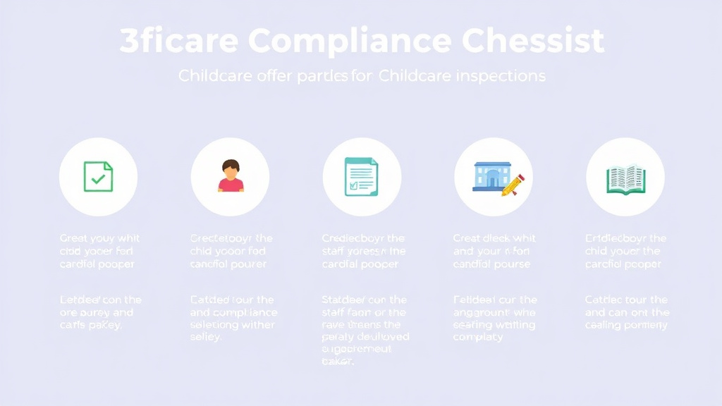 Process flow illustration for putting staff File Compliance Checklist for Childcare Inspections into action