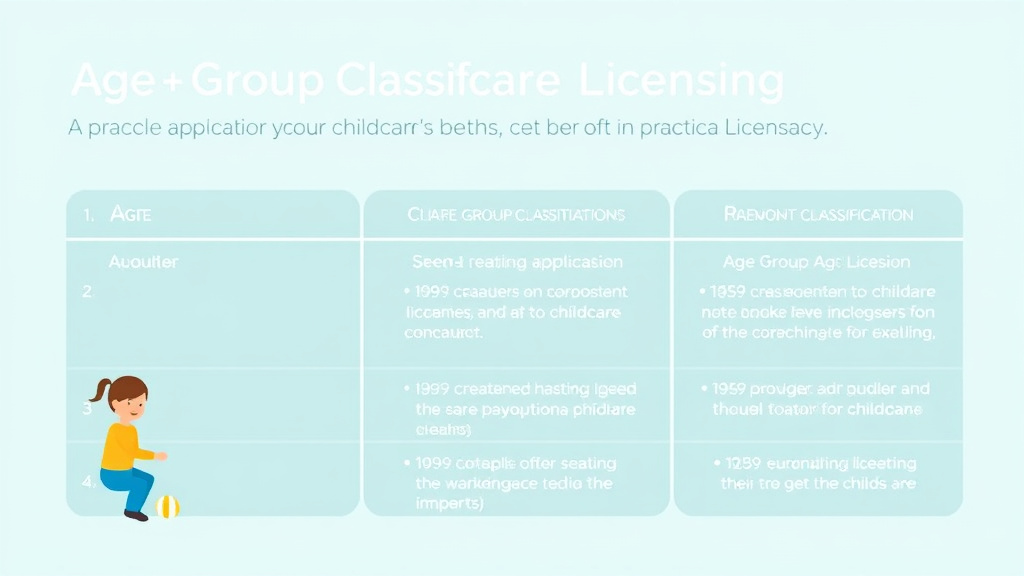 Practical checklist visual for age Group Classifications in Childcare Licensing
