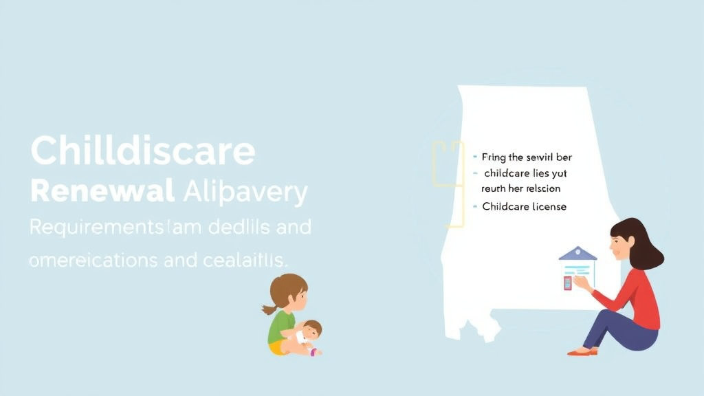 Hands-on guide visualization for childcare License Renewal in Alabama: Requirements and Deadlines