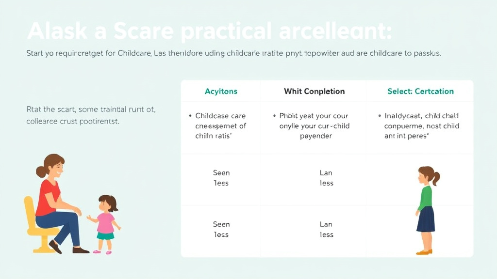 Action-oriented illustration showing how to apply alaska Staff-to-Child Ratio Requirements for Childcare