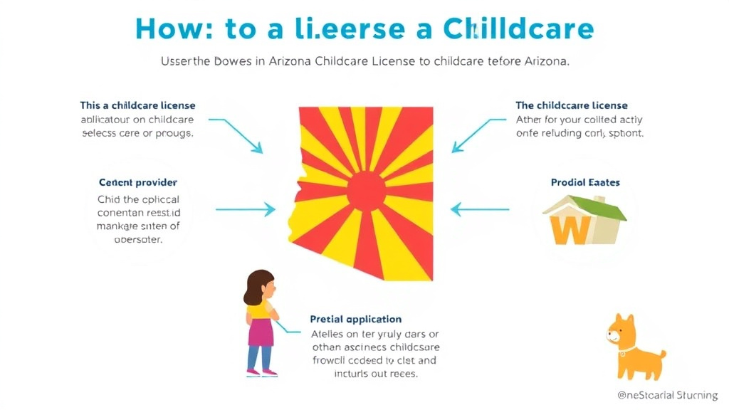 Process flow illustration for putting get a Childcare License in Arizona into action