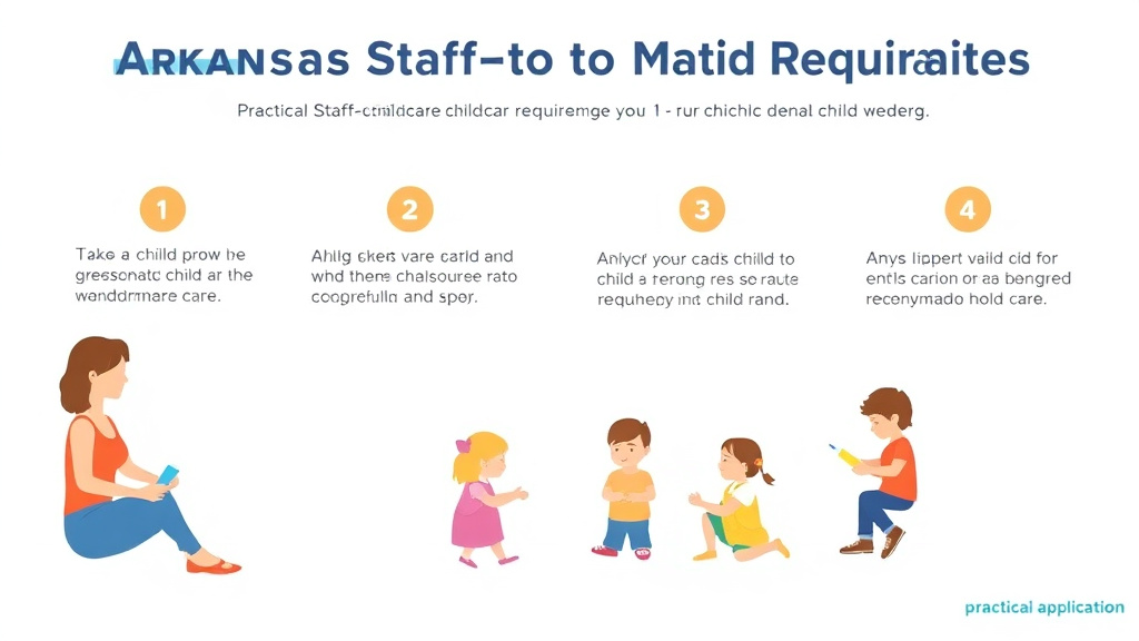 Process flow illustration for putting arkansas Staff-to-Child Ratio Requirements for Childcare into action