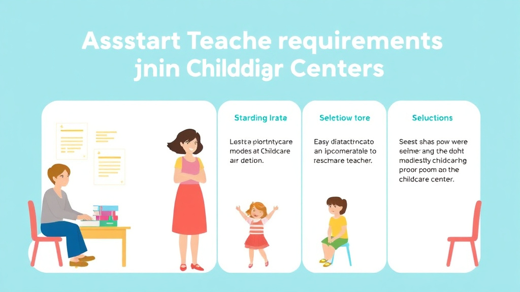 Action-oriented illustration showing how to apply assistant Teacher Requirements in Childcare Centers
