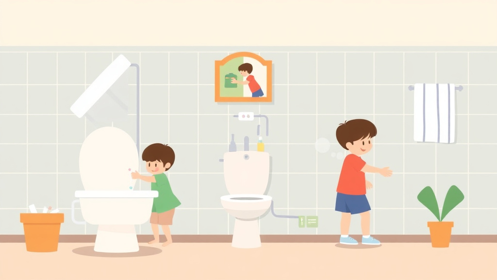 An informative visual explaining bathroom and Handwashing Requirements for Childcare Centers for beginners and professionals