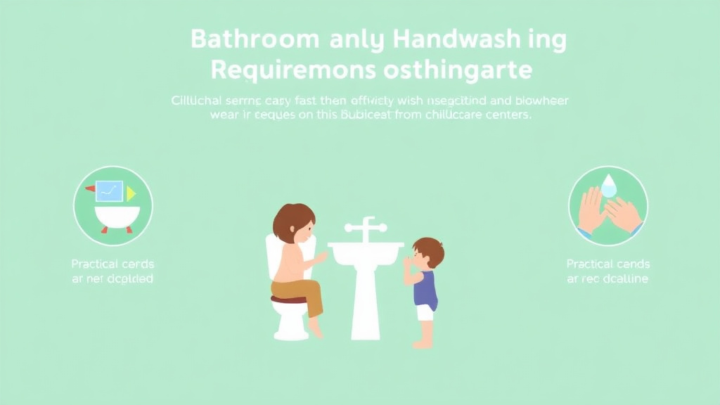 Step-by-step visual guide for implementing bathroom and Handwashing Requirements for Childcare Centers