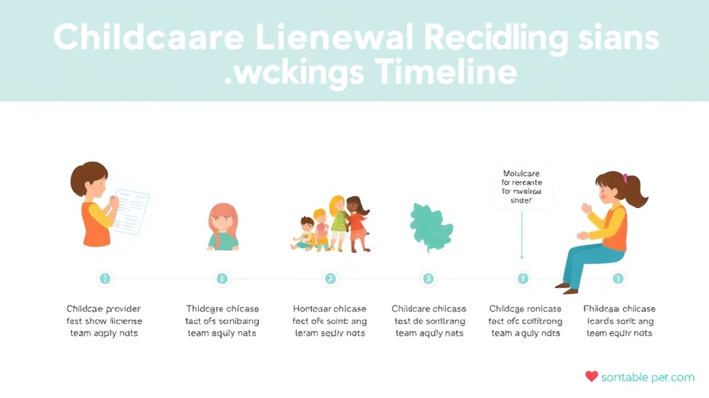 Action-oriented illustration showing how to apply childcare License Renewal: Requirements and Timeline