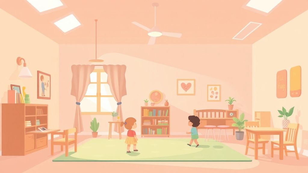 Detailed visual representation of lighting and Ventilation Requirements for Childcare Facilities