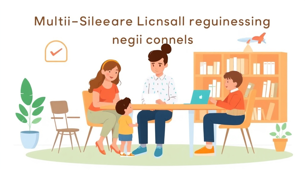 Clear illustration of multi-Site Childcare Licensing Requirements with supporting details