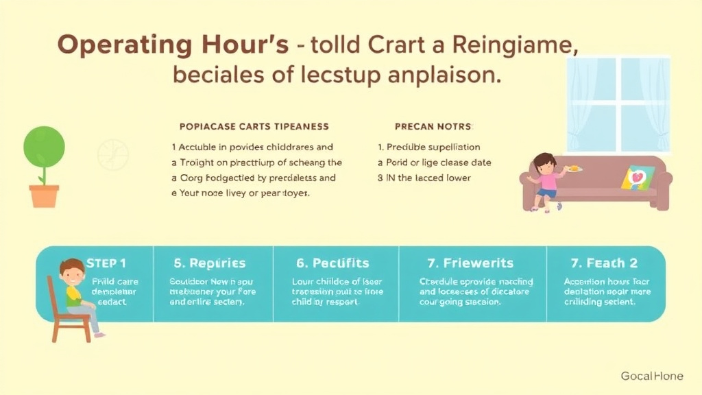 Step-by-step visual guide for implementing operating Hours and Schedule Requirements for Childcare Centers