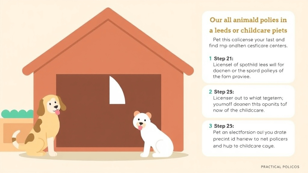 Practical checklist visual for pet and Animal Policies in Licensed Childcare Centers