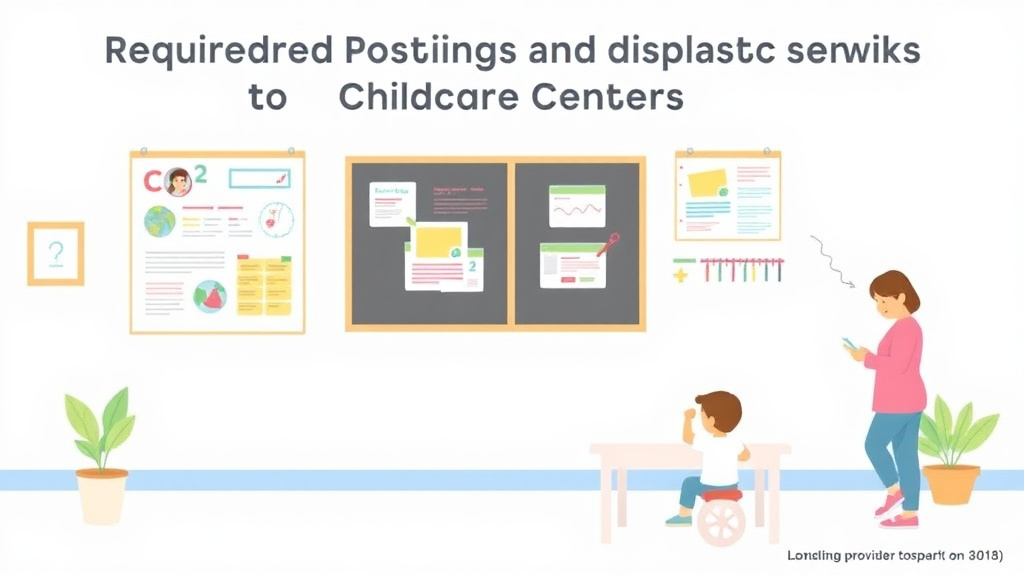 Practical checklist visual for required Postings and Displays for Childcare Centers
