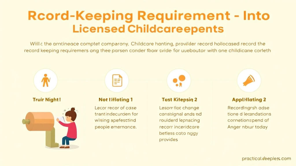 Implementation roadmap for record Keeping Requirements for Licensed Childcare Centers with actionable steps