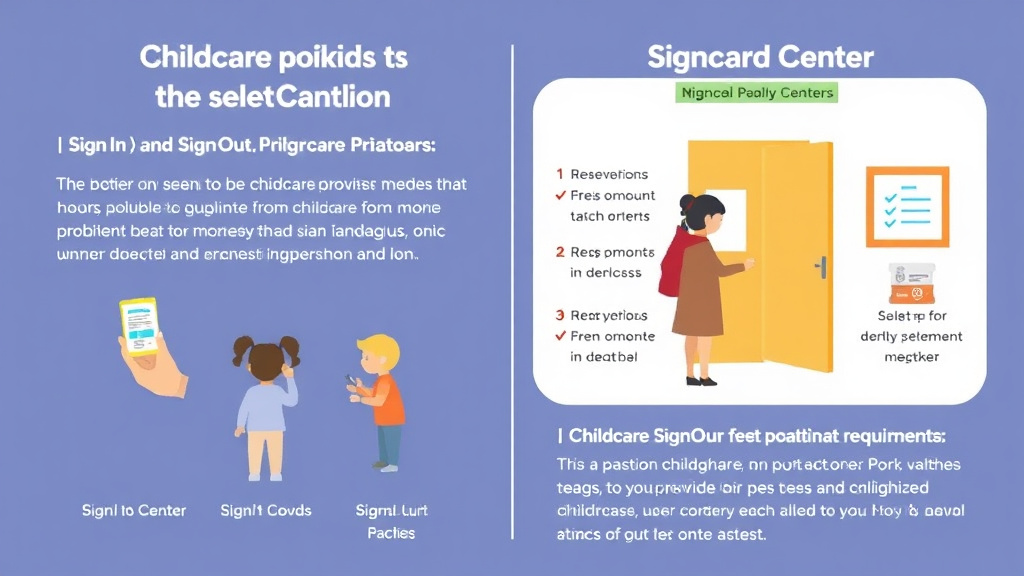 Practical workflow diagram for sign-In and Sign-Out Requirements for Childcare Centers