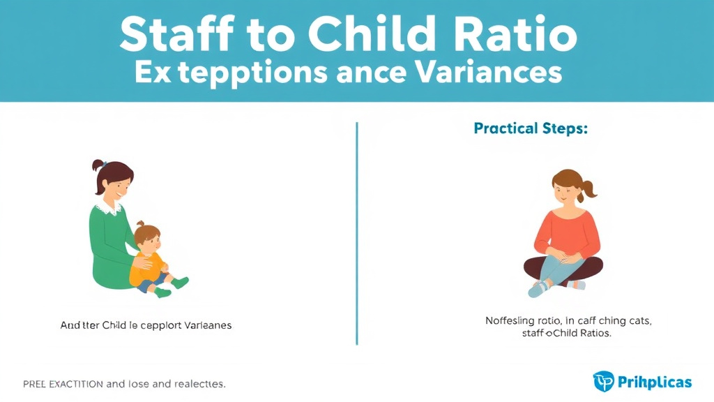 Action-oriented illustration showing how to apply staff-to-Child Ratio Exceptions and Variances