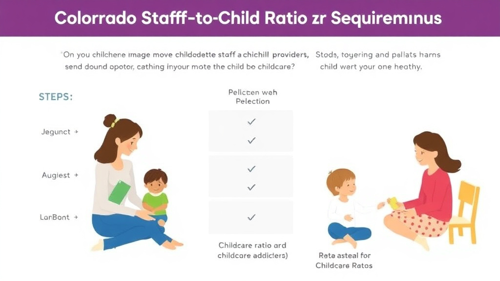 Action-oriented illustration showing how to apply colorado Staff-to-Child Ratio Requirements for Childcare