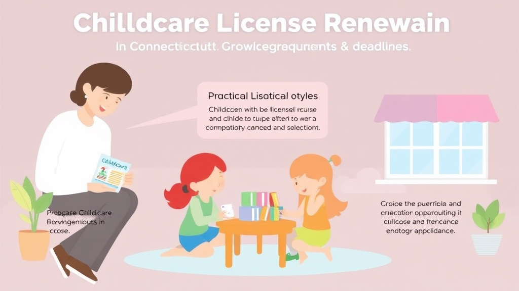 Real-world application diagram for childcare License Renewal in Connecticut: Requirements and Deadlines
