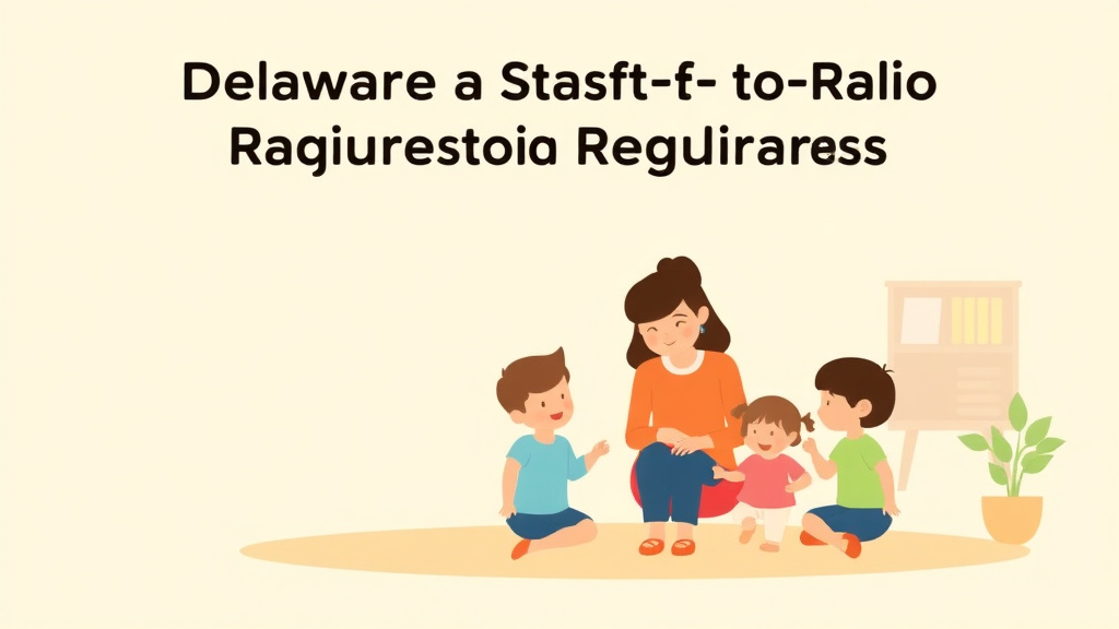 Educational graphic covering the essentials of delaware Staff-to-Child Ratio Requirements for Childcare