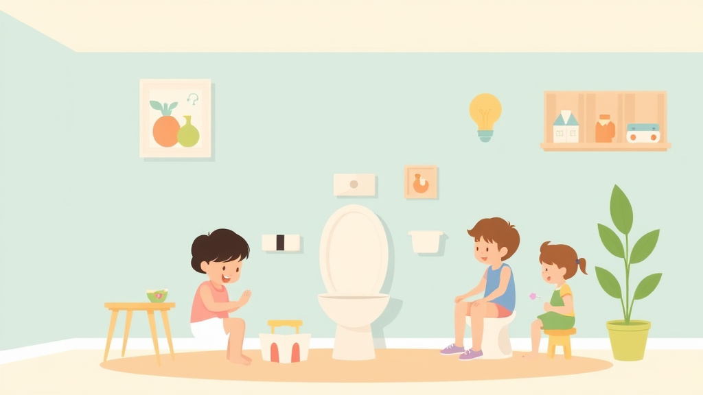 Visual overview of diapering and Toileting Requirements in Childcare with key concepts highlighted