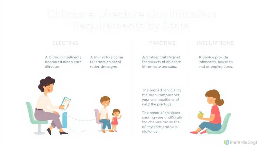 Hands-on guide visualization for childcare Director Qualification Requirements by State