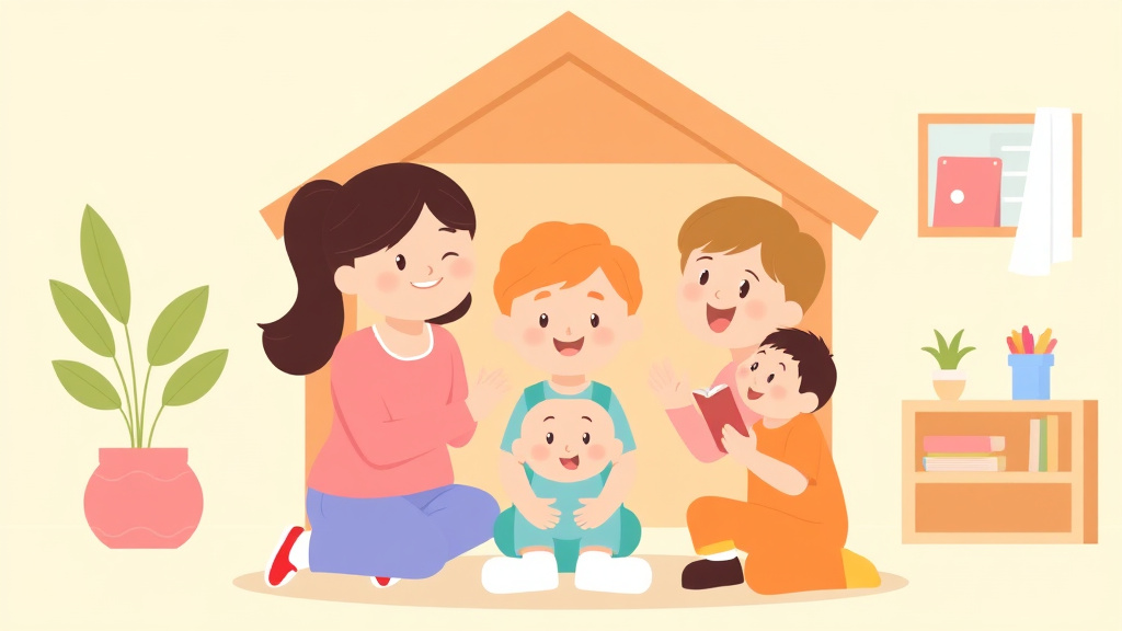 A professional illustration depicting drop-In Childcare Licensing Requirements