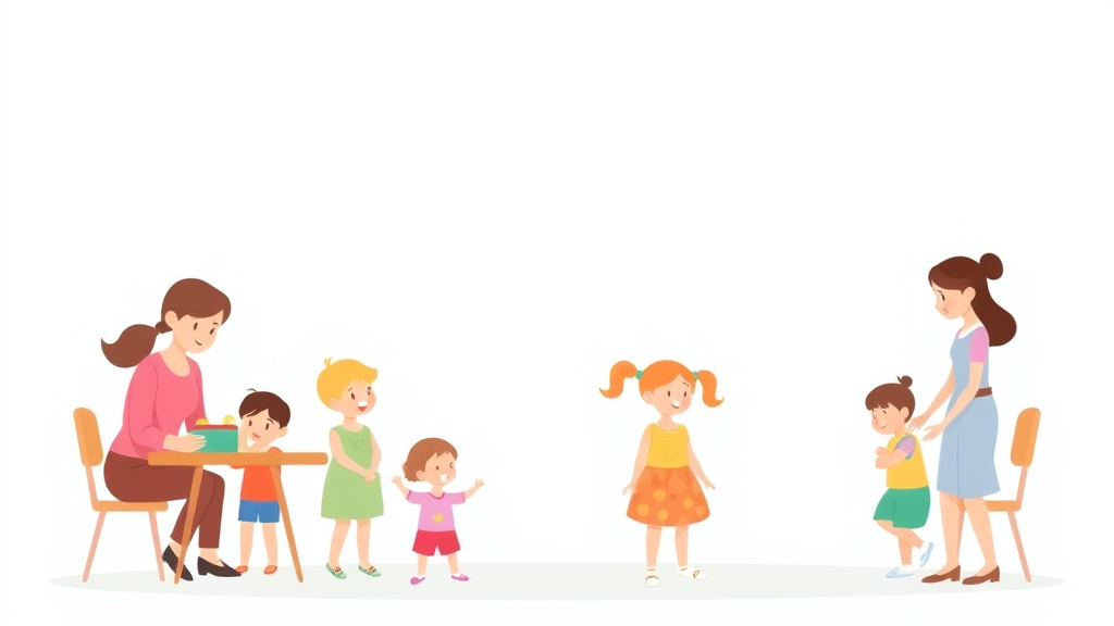 Visual overview of florida Staff-to-Child Ratio Requirements for Childcare with key concepts highlighted