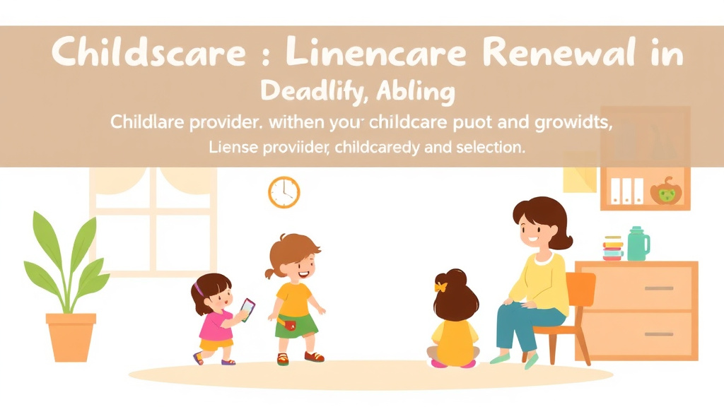 An informative visual explaining childcare License Renewal in Georgia: Requirements and Deadlines for beginners and professionals