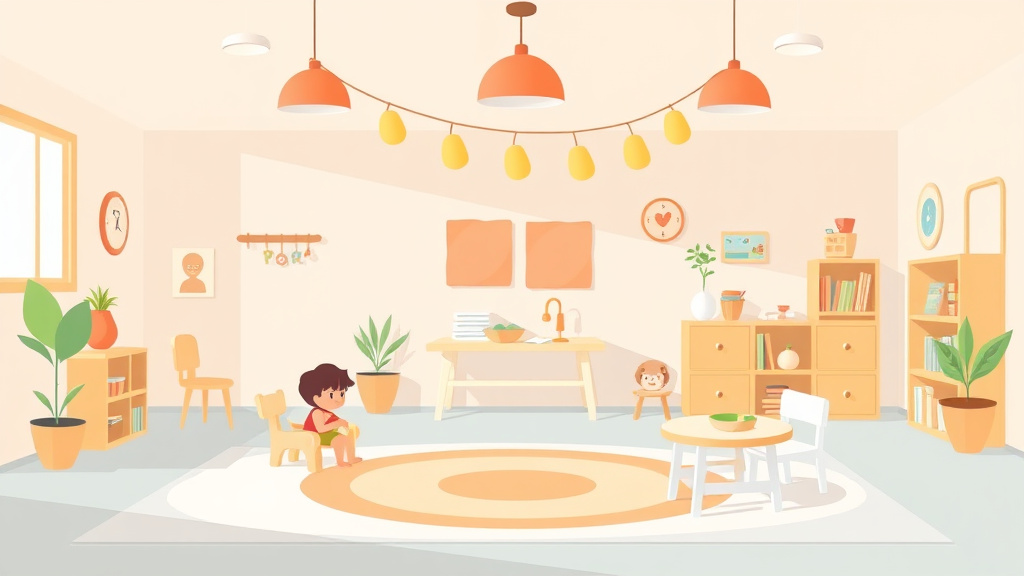 Visual overview of childcare Facility Space Requirements in Georgia with key concepts highlighted