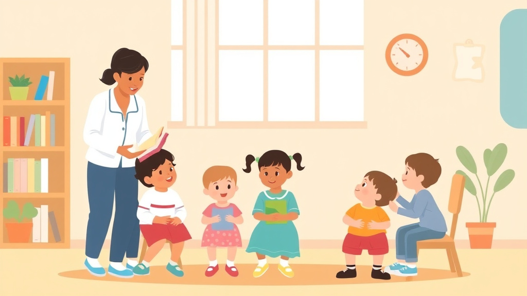 A professional illustration depicting georgia Staff-to-Child Ratio Requirements for Childcare