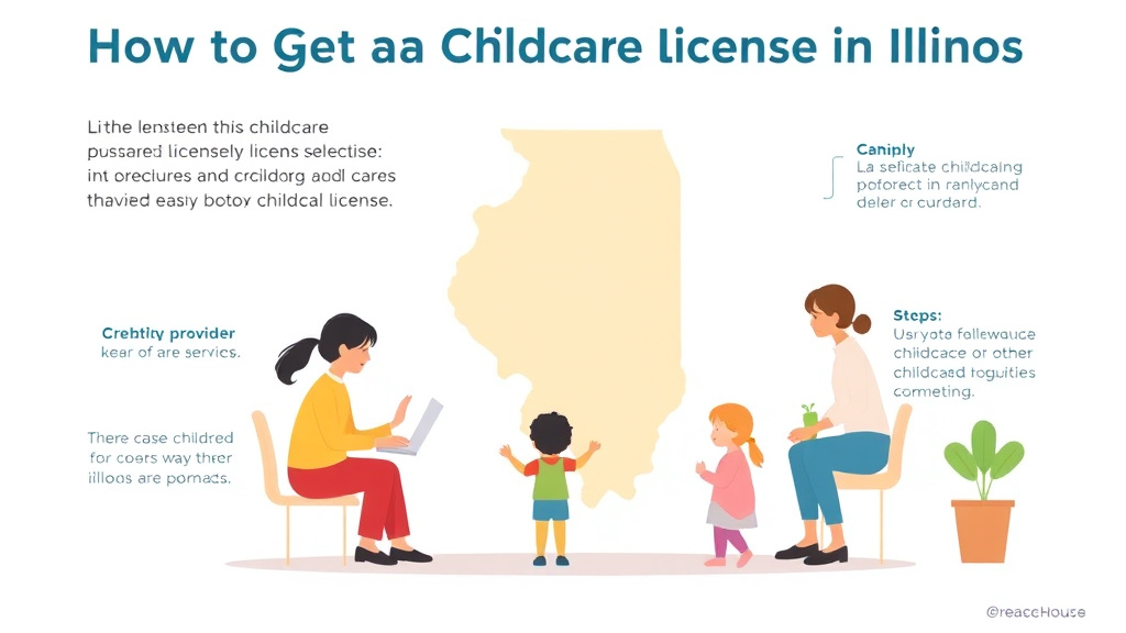 Real-world application diagram for get a Childcare License in Illinois