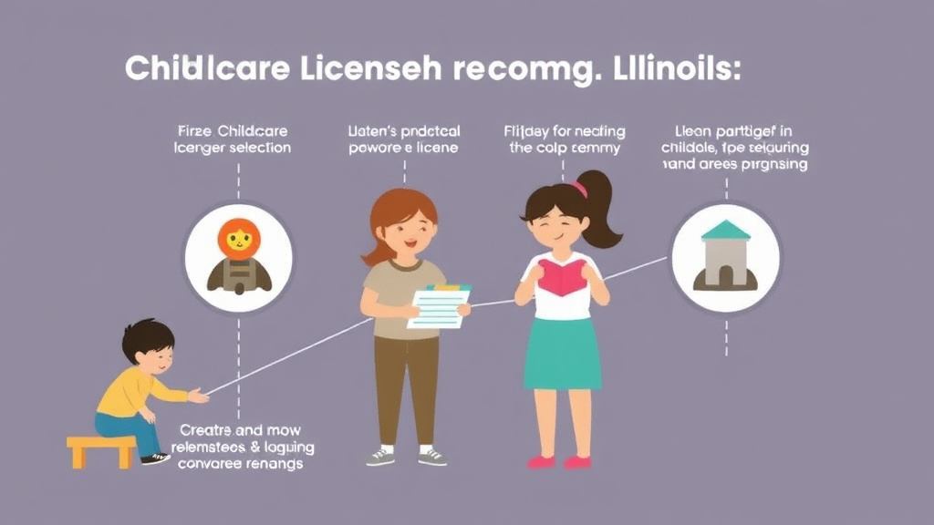 Process flow illustration for putting childcare License Renewal in Illinois: Requirements and Deadlines into action