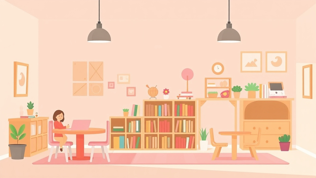 Visual overview of childcare Facility Space Requirements in Illinois with key concepts highlighted