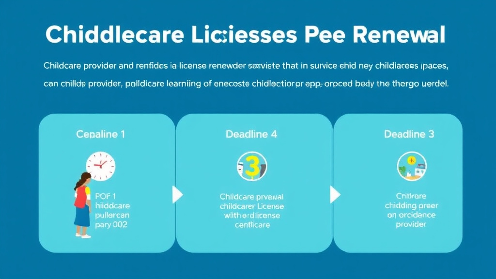 Action-oriented illustration showing how to apply childcare License Renewal in Indiana: Requirements and Deadlines