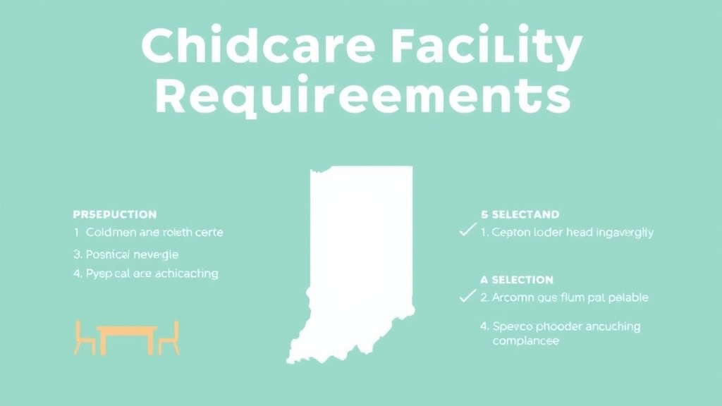 Process flow illustration for putting childcare Facility Space Requirements in Indiana into action