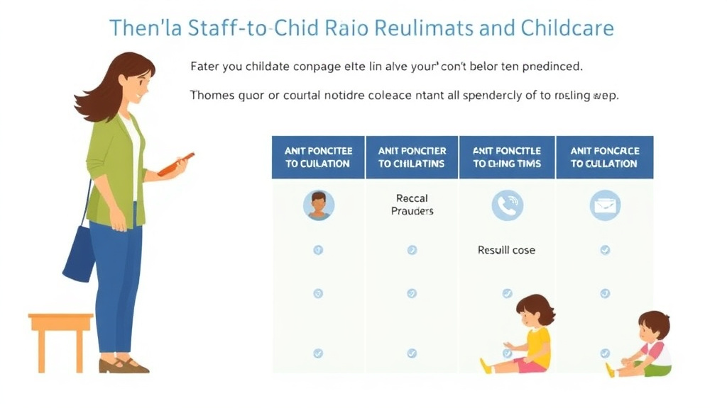 Action-oriented illustration showing how to apply indiana Staff-to-Child Ratio Requirements for Childcare