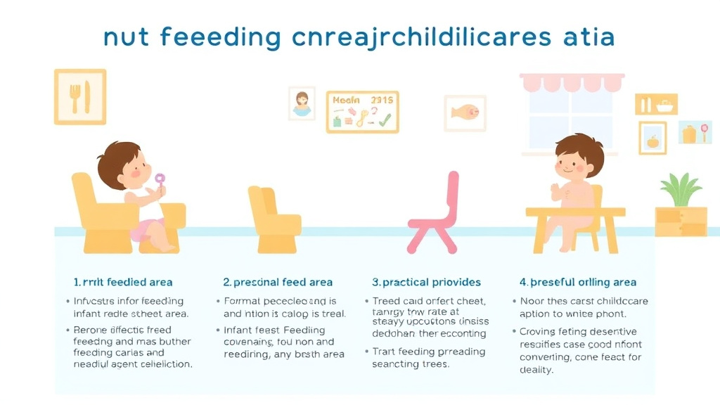 Practical checklist visual for infant Feeding Area Requirements in Childcare Centers
