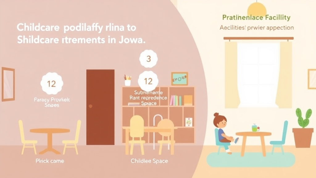 Process flow illustration for putting childcare Facility Space Requirements in Iowa into action